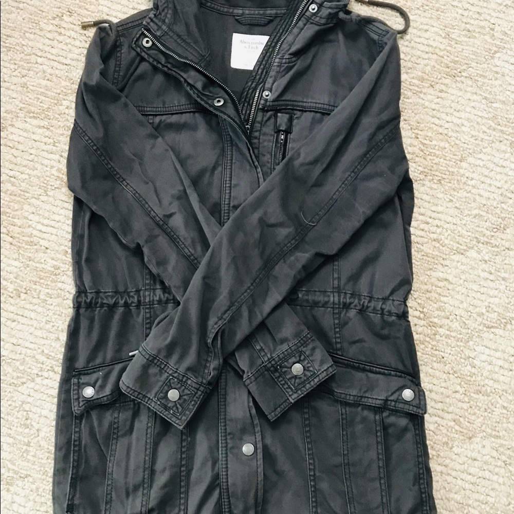 Abercrombie & Fitch Twill Military Hoodie Jacket